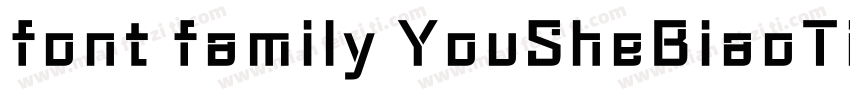 font family YouSheBiaoTiYuan字体转换